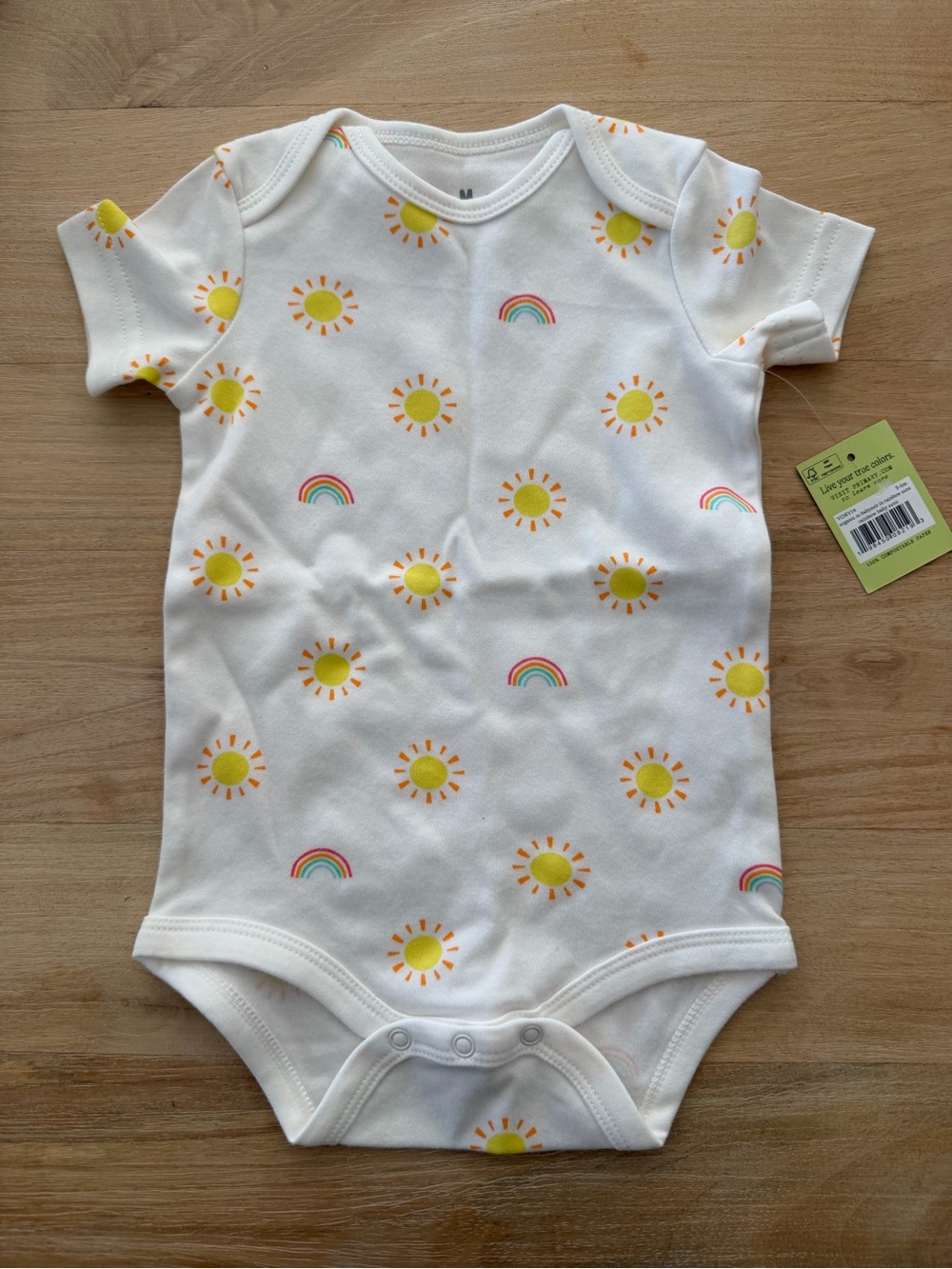 Brand New Tags On Primary Baby Bodysuit
